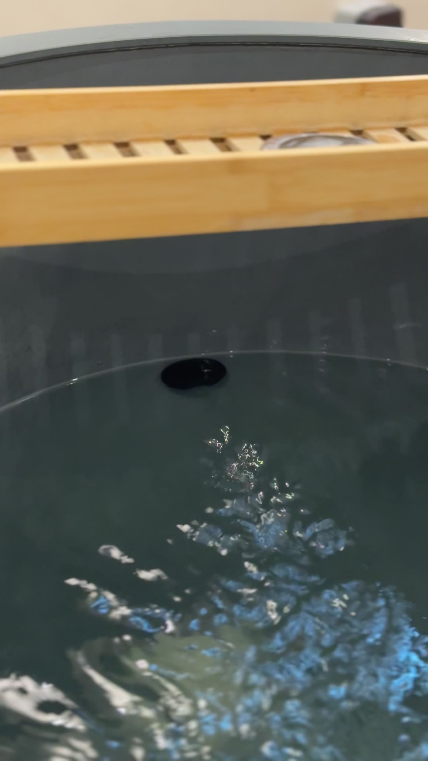 Ice bath water at Tides Wellness Club